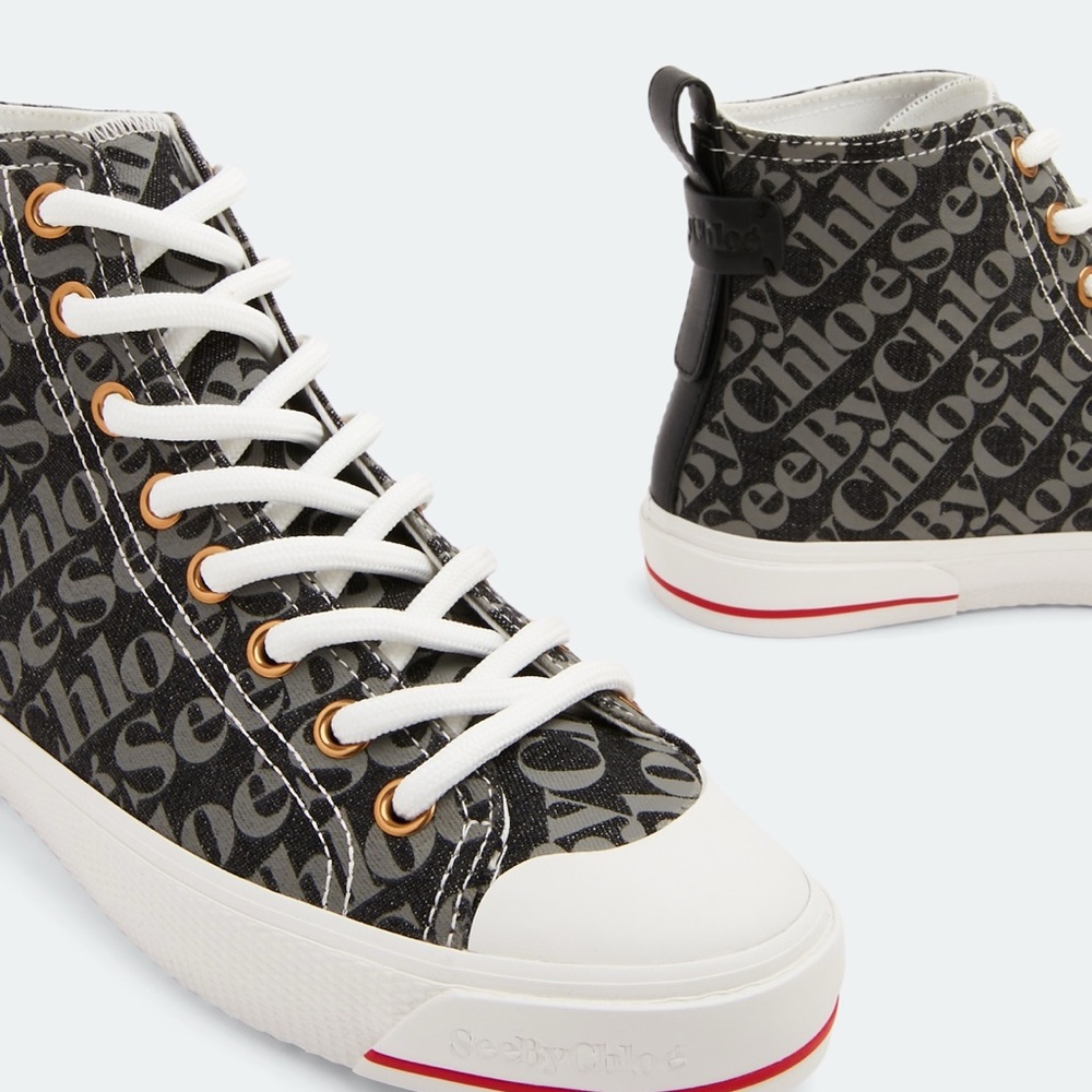 See By Chloé Charcoal Aryana hi top Sneakers
